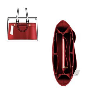 8633 Purse Organizer Insert For Handbags, Silky Bag Organizer With 2